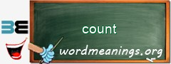 WordMeaning blackboard for count